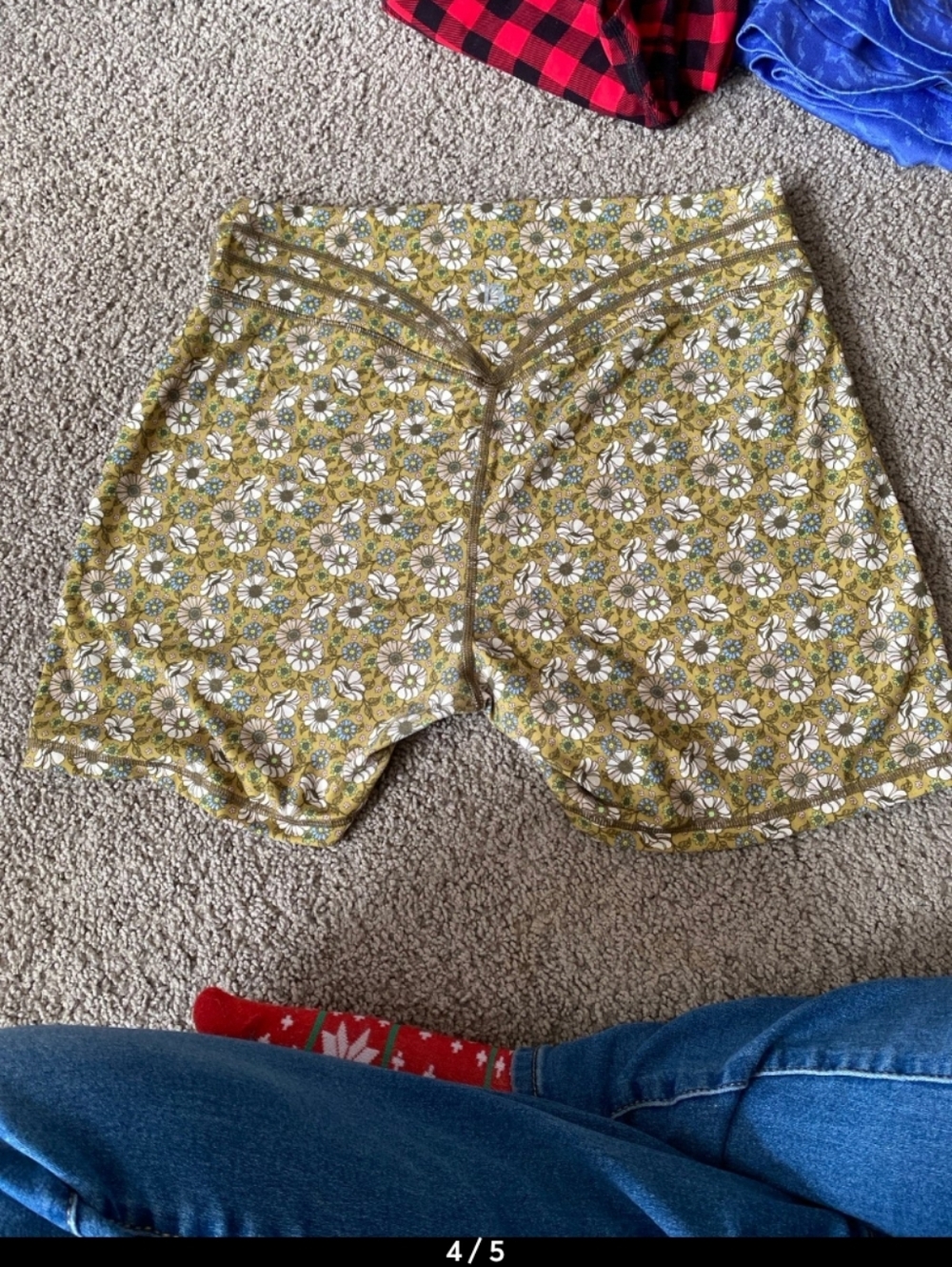 💕Buffbunny Flowered Monarch 4 Inch Shorts - Picture 2 of 7
